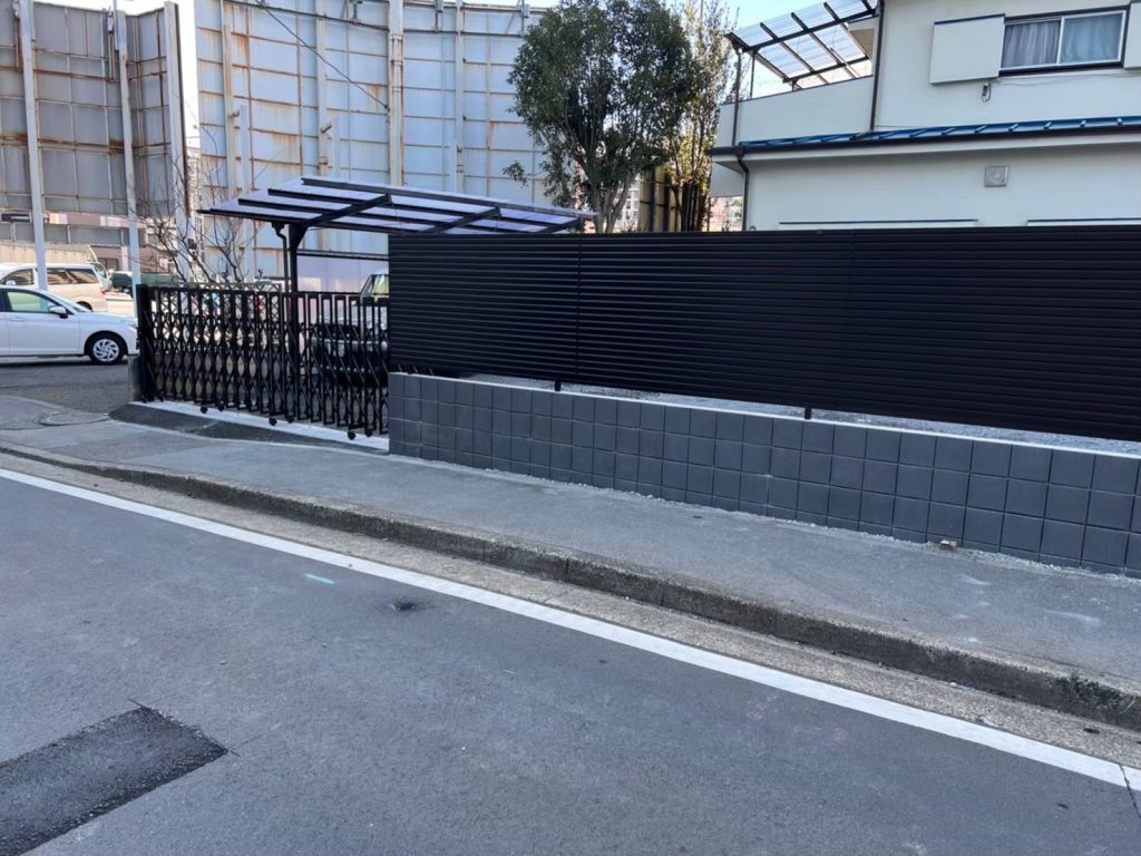YKK外構フェンス・新設工事　画像