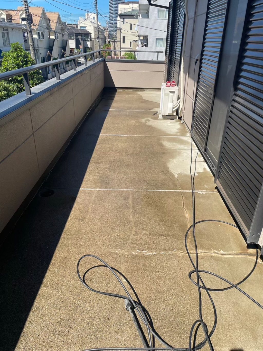 雨漏り　ウレタン　ベランダ防水工事