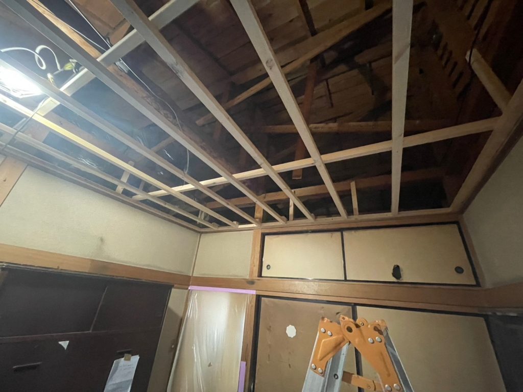 防鼠工事　内装　天井張替え工事